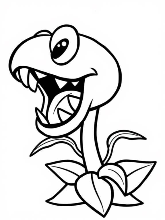 piranha plant coloring activity