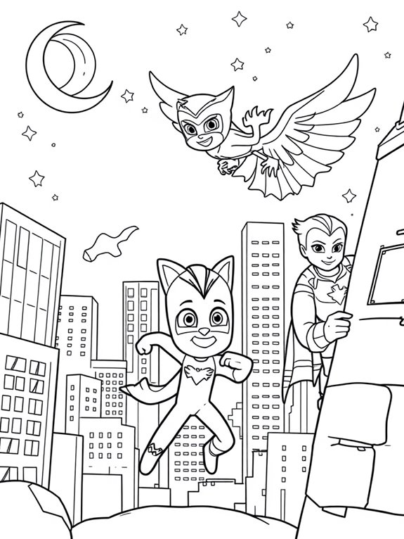 pj masks coloring page