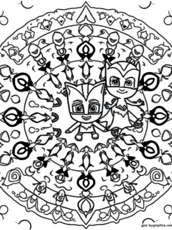 pj masks coloring page