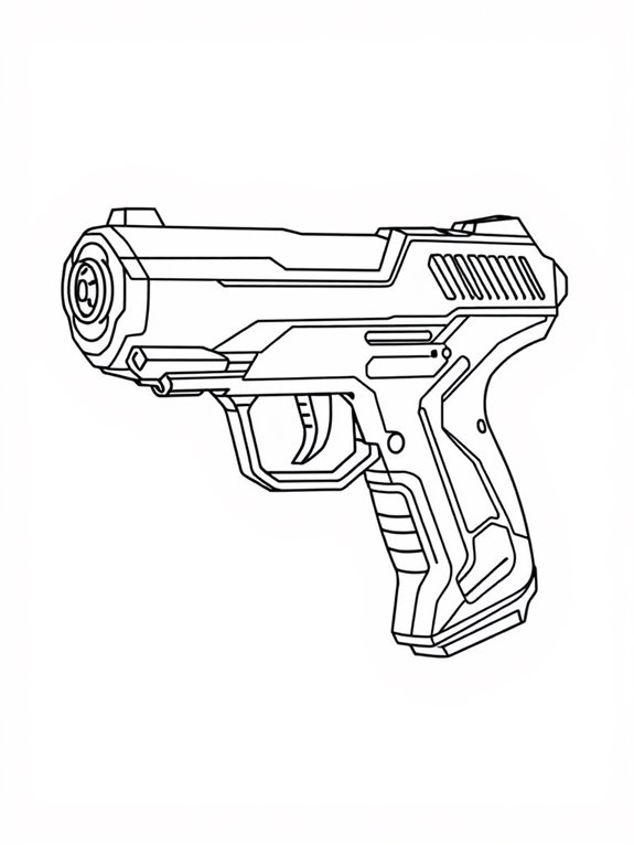 plasma pistol coloring page