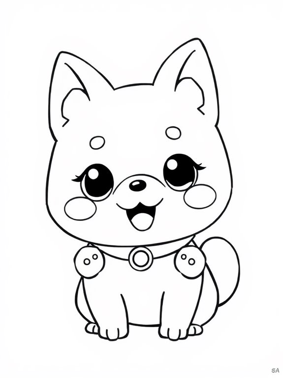pochacco coloring page activity