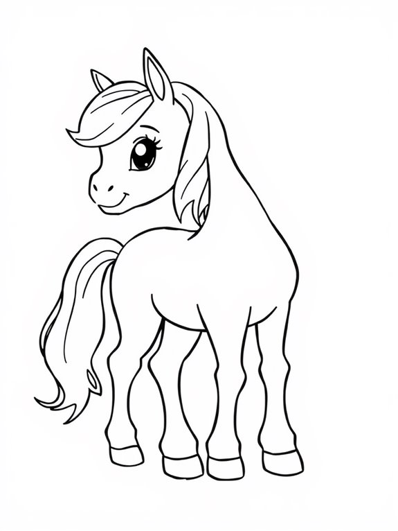 pony coloring page design