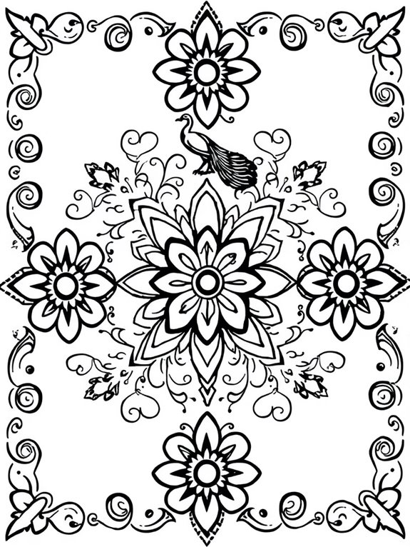 rangoli design coloring page