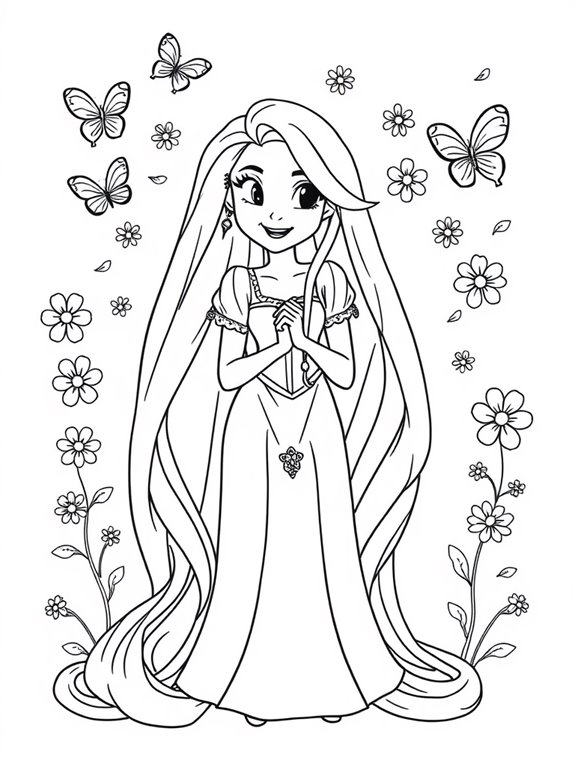rapunzel coloring activity page