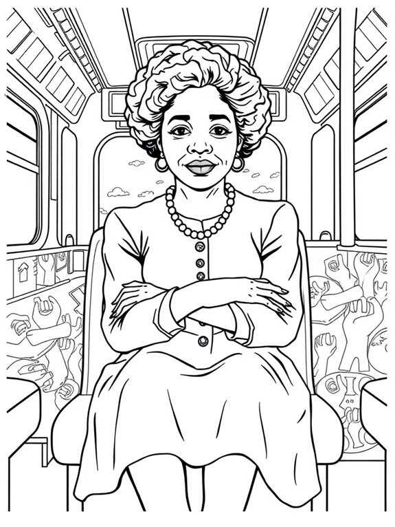 rosa parks coloring activity
