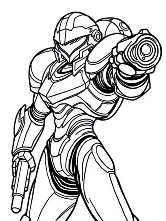 samus aran coloring page