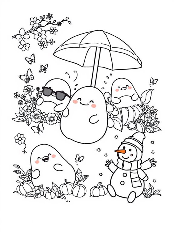 seasonal gudetama coloring page