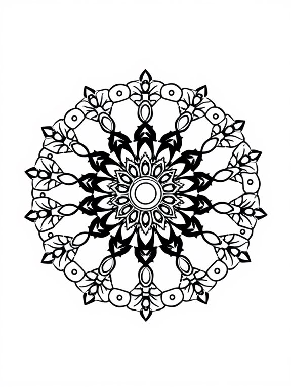 simple mandala coloring design