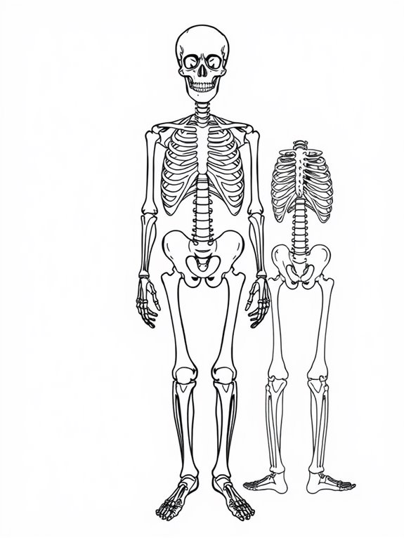 skeleton coloring activity page