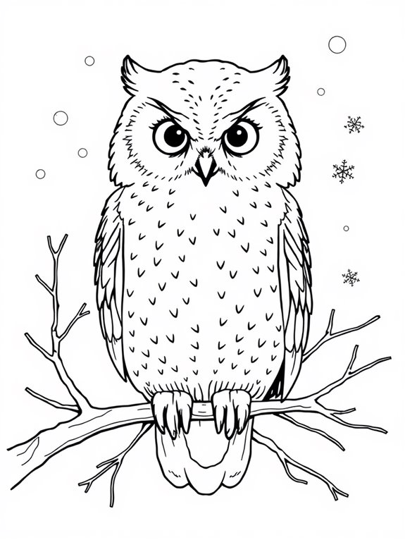 snowy owl coloring activity