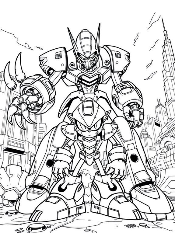 sonic prime coloring page