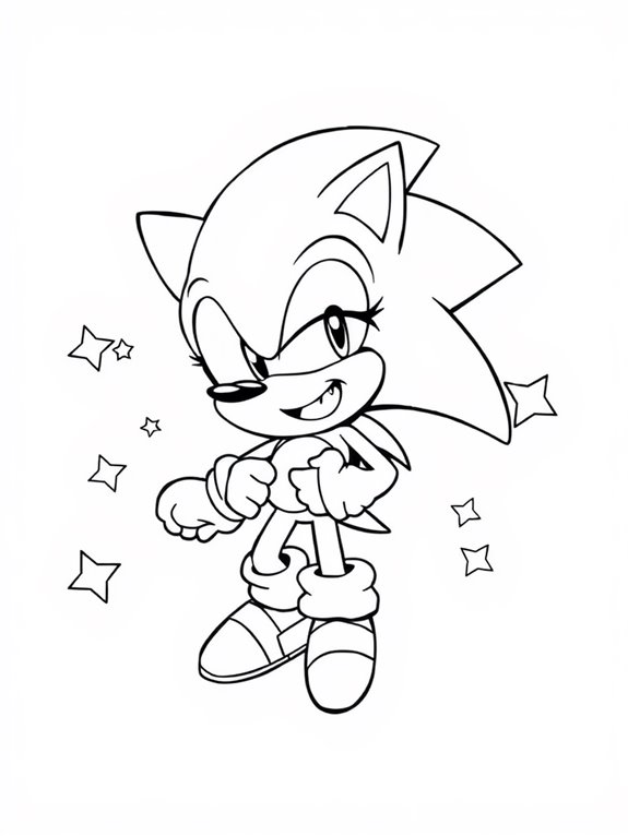 sonic prime coloring page