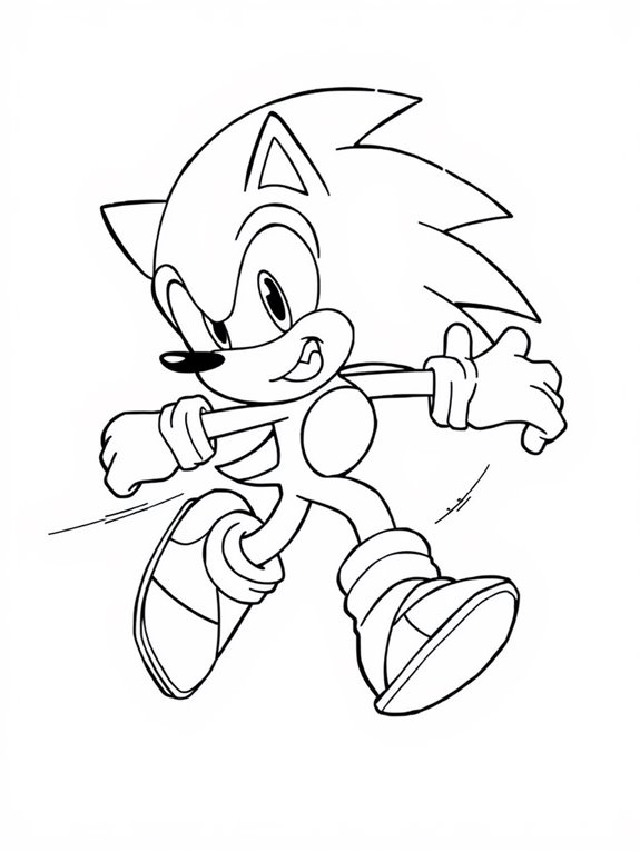 sonic prime coloring page