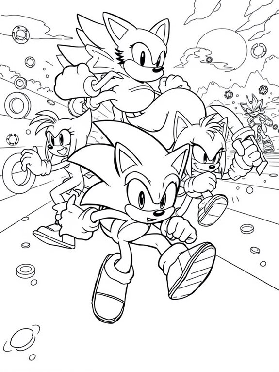 sonic prime teamwork art