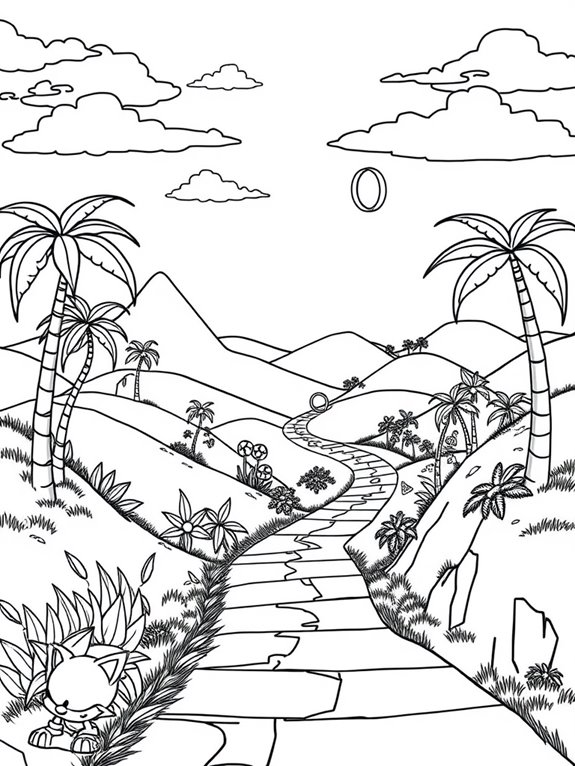 sonic s green hill landscape