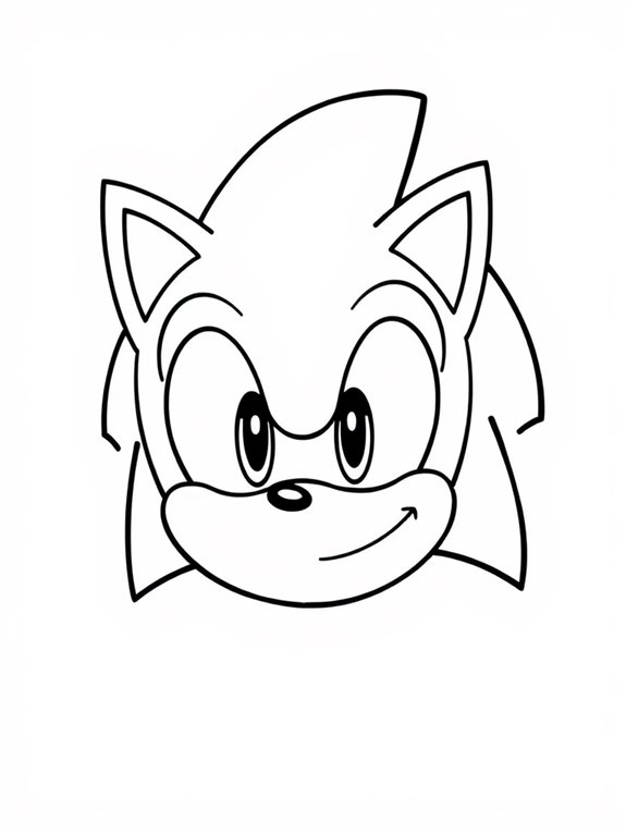 sonic the hedgehog coloring page