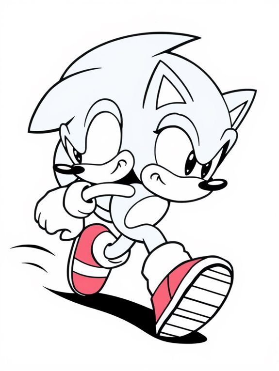 sonic the hedgehog coloring page