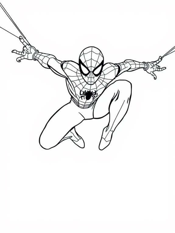 spider man coloring page fun
