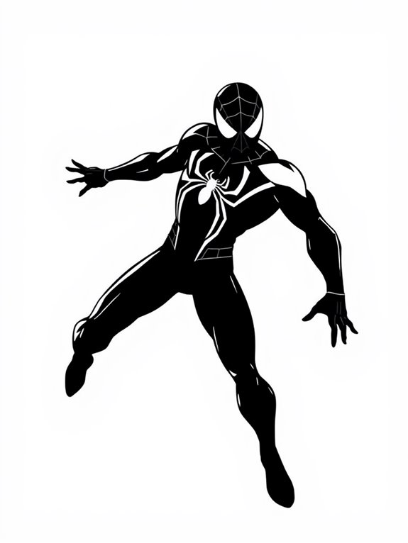 spider man coloring page outline