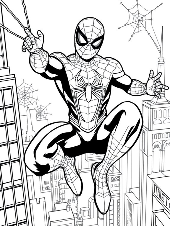12 Free Printable Spider Man Coloring - Spider Man Themed Coloring Page