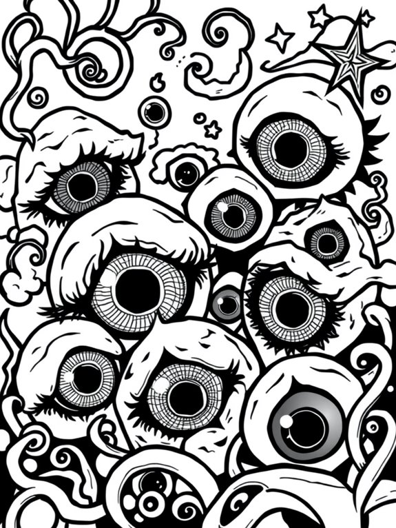 spooky nocturnal eye illustration