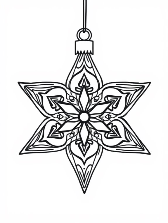 star ornament coloring activity