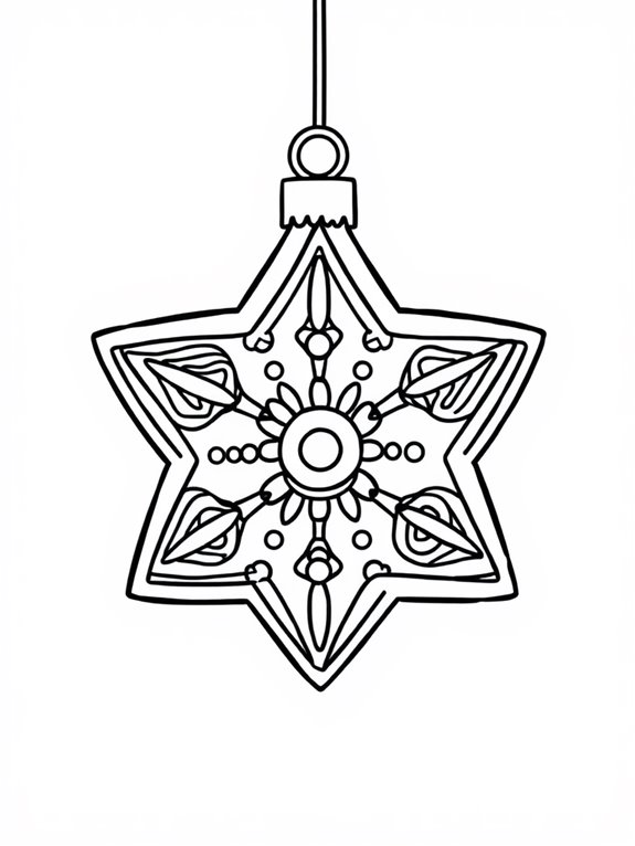 star shaped christmas ornament
