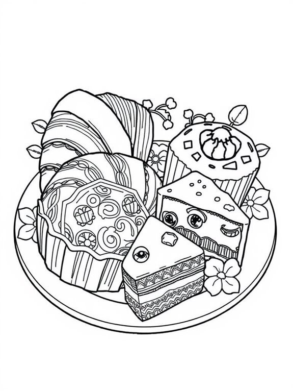 starbucks pastry coloring page