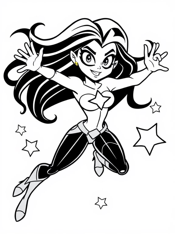 starfire coloring activity page
