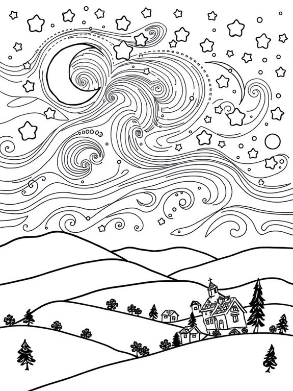 starry night art activity
