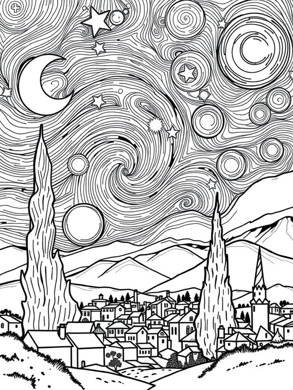starry night artistic representation