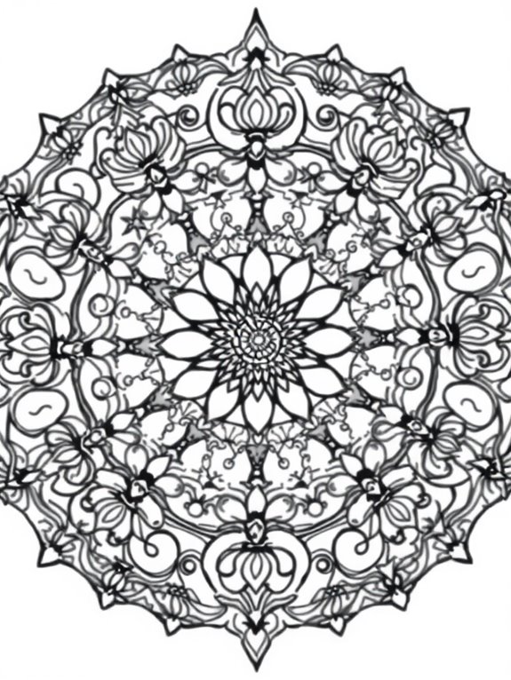 starry night coloring page