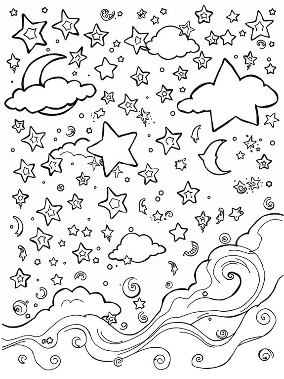 starry night sky artwork