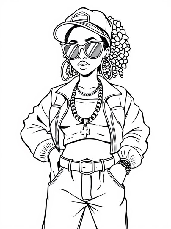 stylish girl with sunglasses