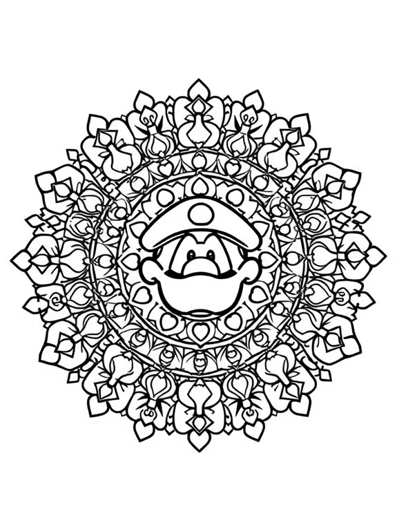 super mario coloring page