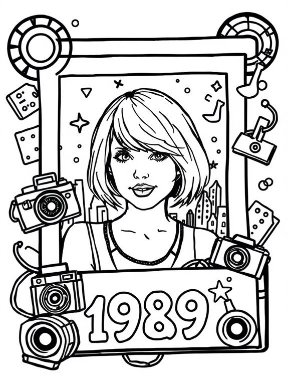 taylor swift coloring page