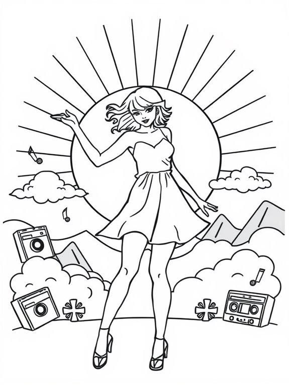 taylor swift coloring page