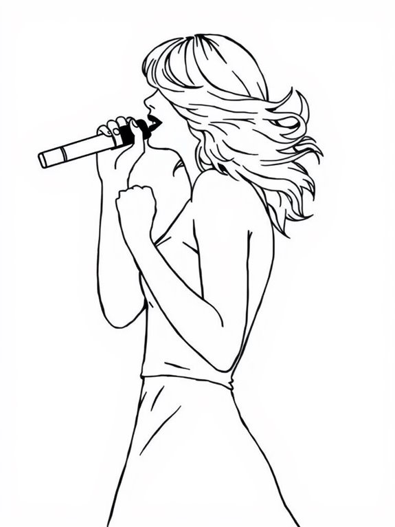 taylor swift coloring page