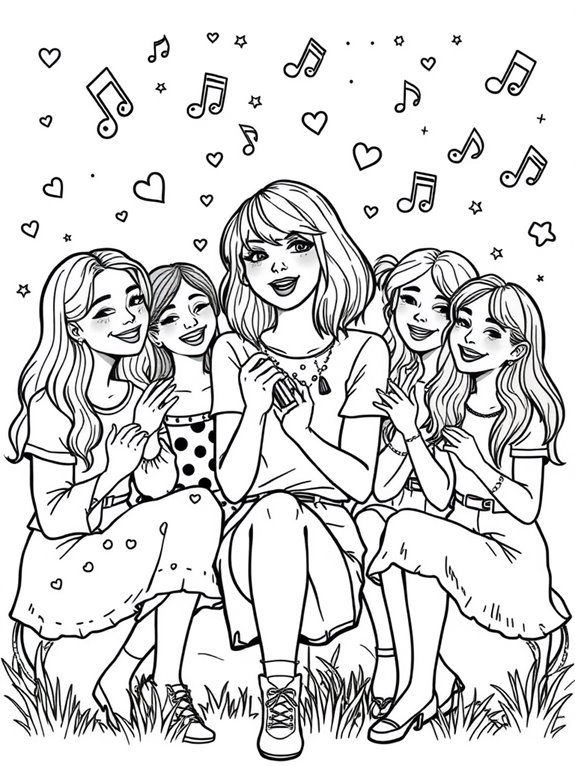 taylor swift coloring page