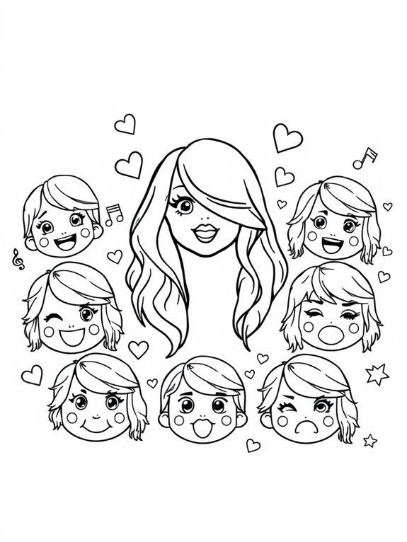 taylor swift coloring page