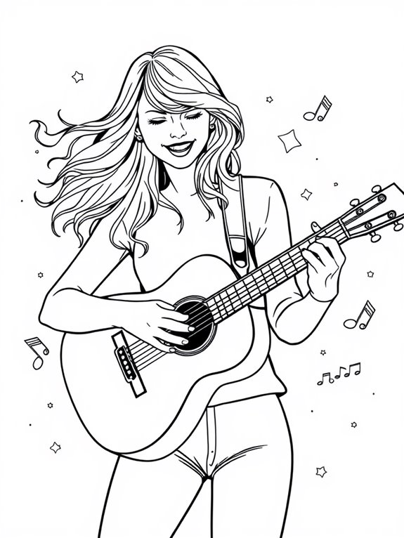 taylor swift guitar illustration