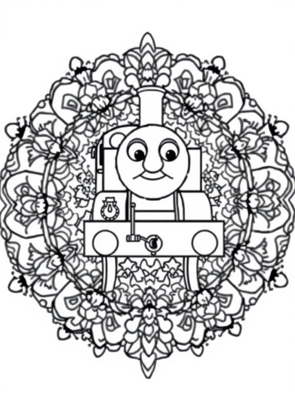 thomas mandala coloring page