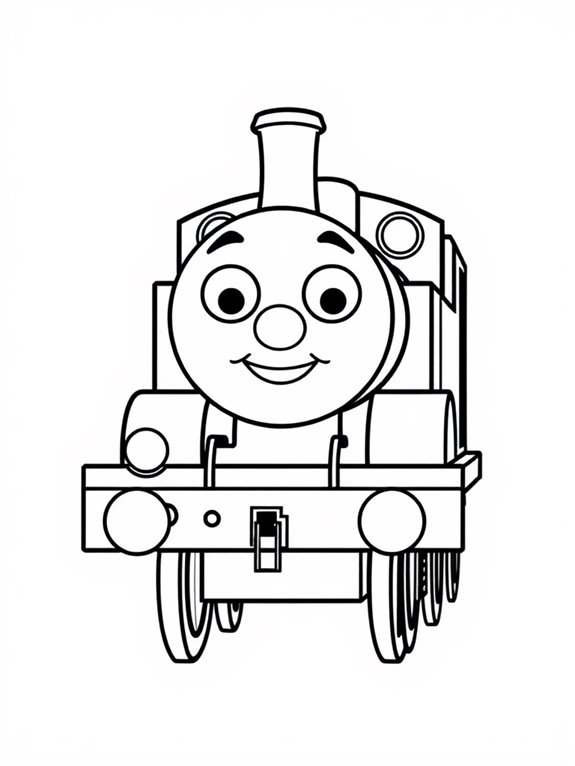 thomas the train coloring page