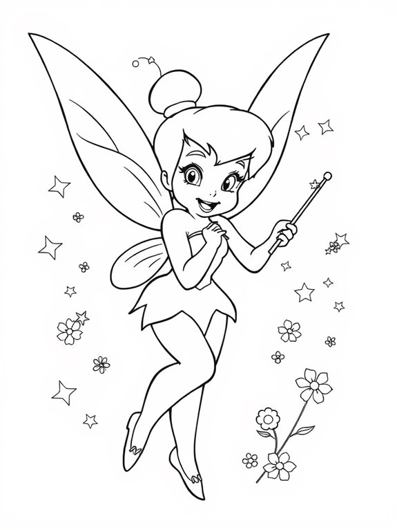 tinker bell coloring activity