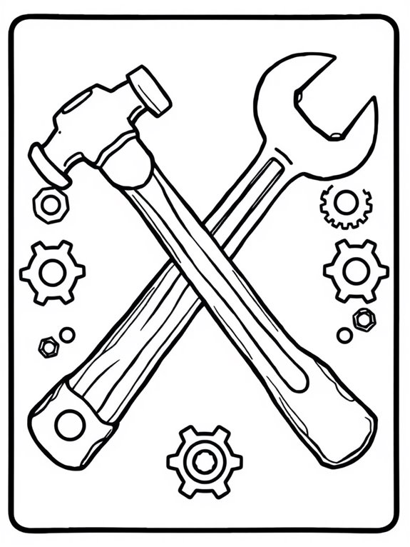 tools coloring page fun