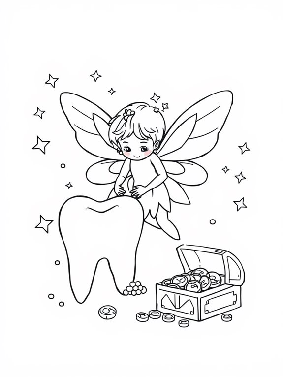 tooth fairy coloring activity
