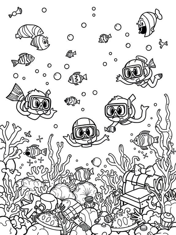 underwater stumble guys coloring