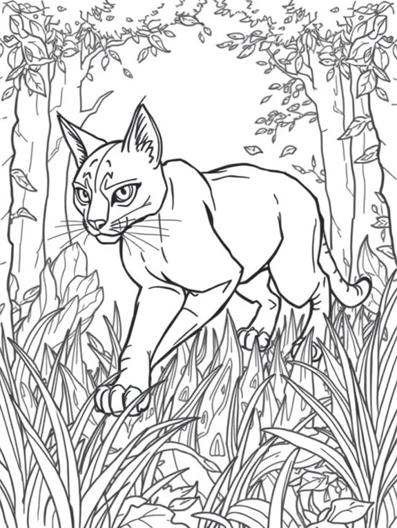 warrior cat coloring activity