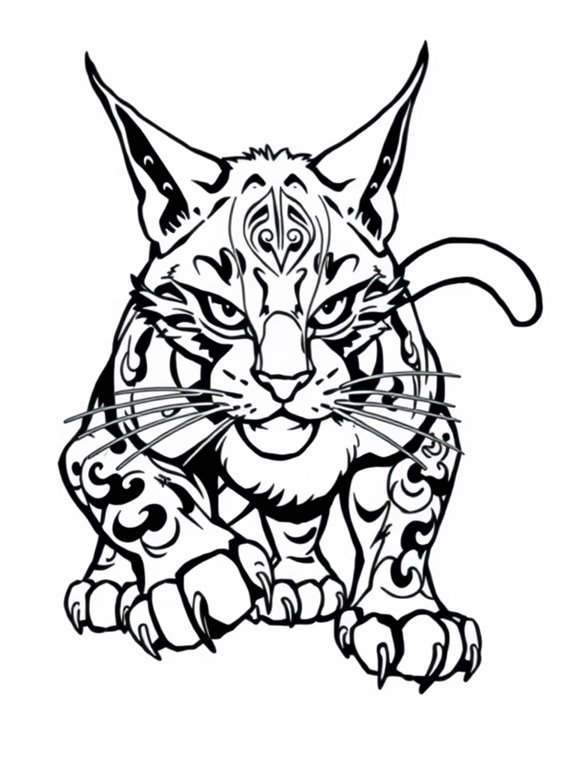 warrior cat coloring page
