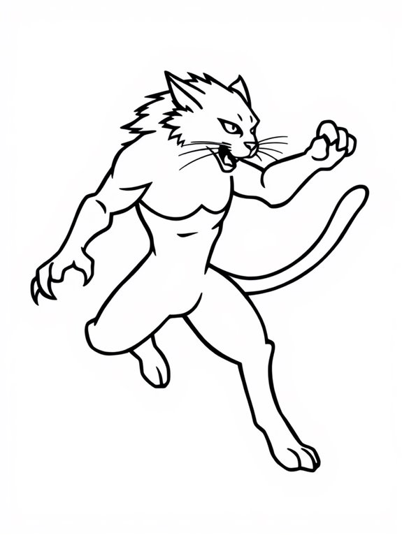 warrior cat coloring page